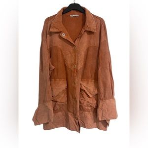 Women’s ZARA Rust Oversized Jacket Size Small ( Fits like a Medium)